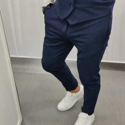 Fato slim fit azul rf 17