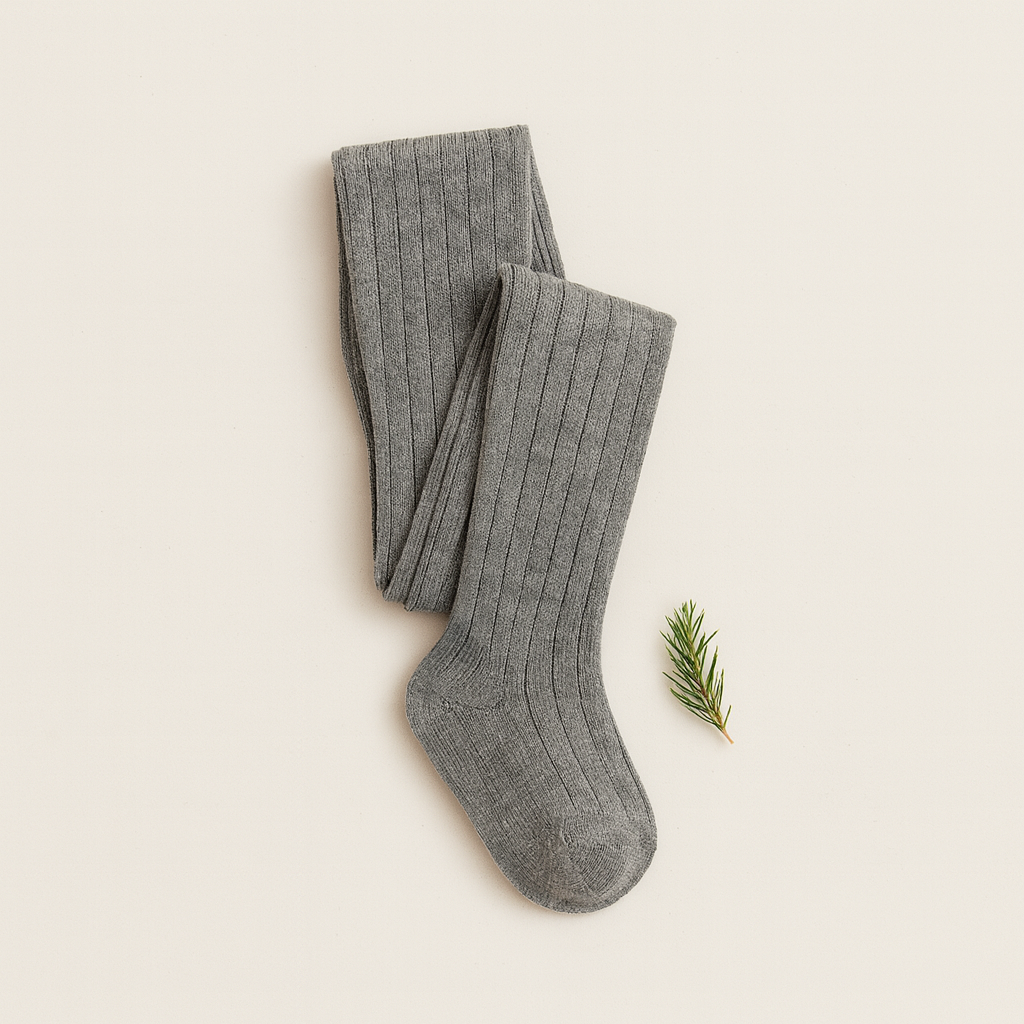 Collants Caneladas Cinza