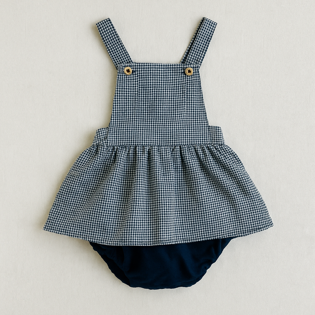 Fofo Saia Azul e Vichy