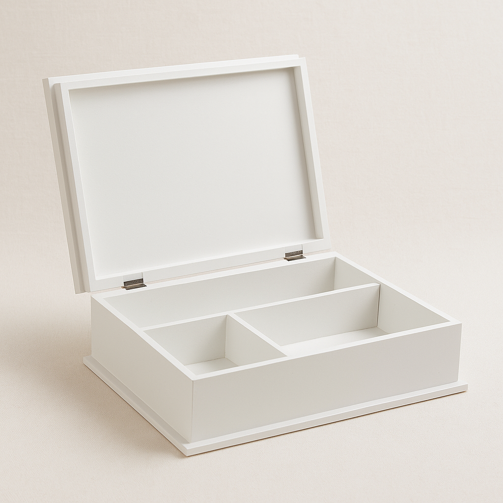 Caixa Madeira Branca Batizado