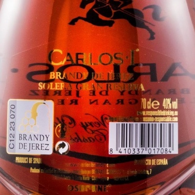 Brandy Carlos I Sherry Cask Solera Gran Reserva