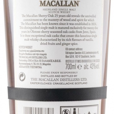 Macallan Sherry Oak 25 anos