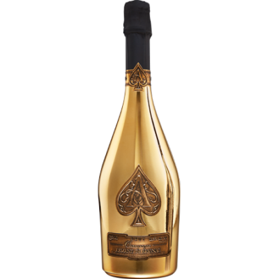 Champagne Armand de Brignac Gold Velvet Bag Bruto