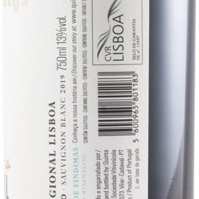 Etiqueta de vinho branco regional Lisboa Saframbo Sauvignon Blanc 2019