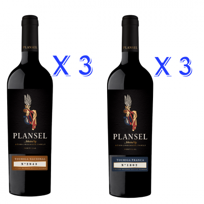 Pack Quinta da Plansel Monocastas (x3 Touriga Nacional + x3 Touriga Franca)