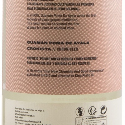 Aguardente Pisco 1615 Puro Acholado