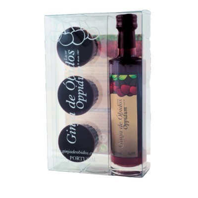 Pack Miniatura Ginja de Óbidos Oppidum com copos de Chocolate 5CL