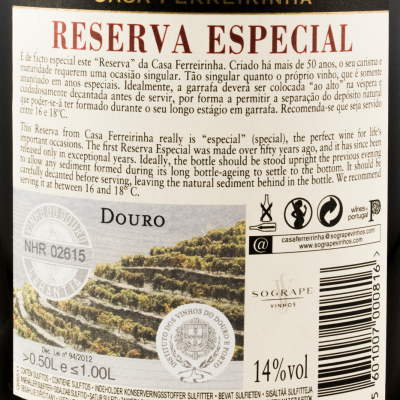 Casa Ferreirinha Reserva Especial tinto 2007