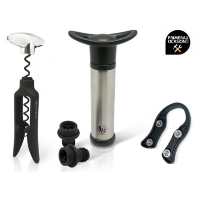 Set 5 Peças Saca Rolhas com Bomba de Vácuo