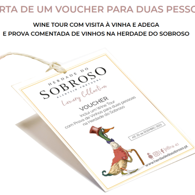 Herdade Do Sobroso Com Voucher Wine Tour para 2 Pessoas