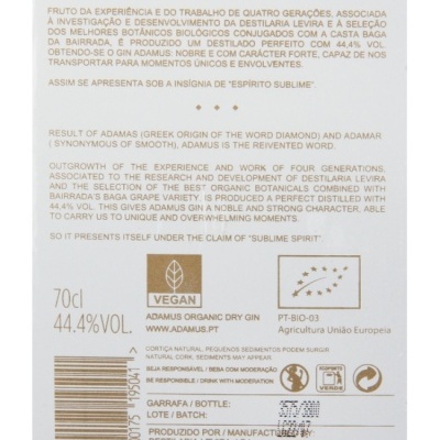 Gin Adamus Pack Com 2 Copos Gin Adamus Pack Com 2 Copos