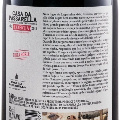 Casa da Passarella Enxertia Tinta Roriz Tinto 2015