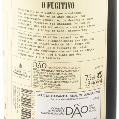 Casa da Passarella O Fugitivo Vinhas Centenárias Tinto 2019