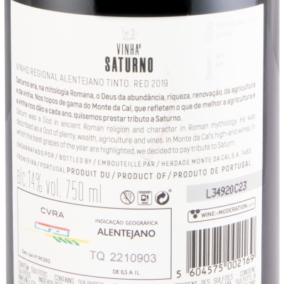 Monte da Cal Vinha de Saturno Tinto 2019