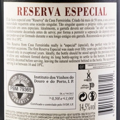 Casa Ferreirinha Reserva Especial tinto 2009