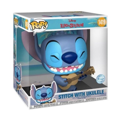 Funko POP! Jumbo Disney: Lilo & Stitch - Stitch with Ukulele - Exclusive - 10"- 1419