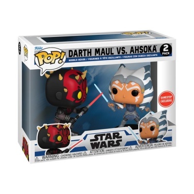 Funko POP! Star Wars: Darth Maul vs Ahsoka - GameStop Sticker Exclusive - 2Pack