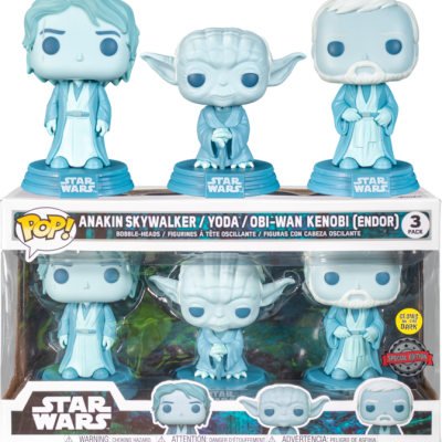 Funko POP! Star Wars: Force Ghost - Anakin Skywalker - Yoda - Obi-Wan Kenobi - 3Pack - Exclusive