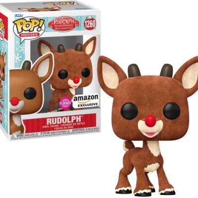 Funko POP! Disney: Rudolph the Red-Nosed Reindeer - Rudolph - Flocked - Amazon Exclusive - 1260
