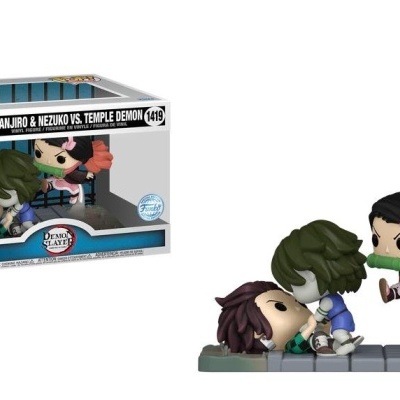 Funko POP! Moment: Demon Slayer - Kimetsu no Yaiba - Tanjiro & Nezuko vs Temple Demon - Exclusive -1419