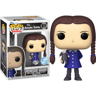 Funko POP! Television: The Addams Family (1964) - Wednesday - Diamond Glitter - Exclusive - 811