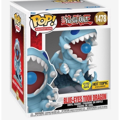 Funko POP! Animation: Yu-Gi-Oh! - Blue-Eyes Toon Dragon - GITD - Supersized - HOT TOPIC Exclusive - 1478