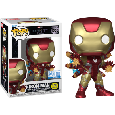 * PRÉ-RESERVA * Funko POP! Avengers: Endgame - Iron Man with Beams GITD EXCLUSIVE #1555