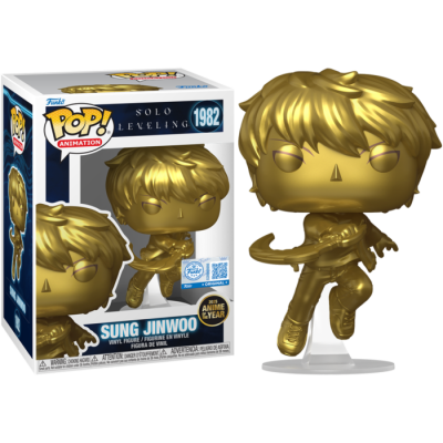 * PRÉ-RESERVA * Funko POP! Animation: Solo Leveling - Sung Jinwoo Gold (2025 Anime of the Year)Exclusive #1982