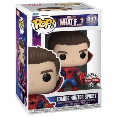Funko POP! Marvel: What If - Zombie Hunter Spidey Unmasked - Metallic - Exclusive - 947
