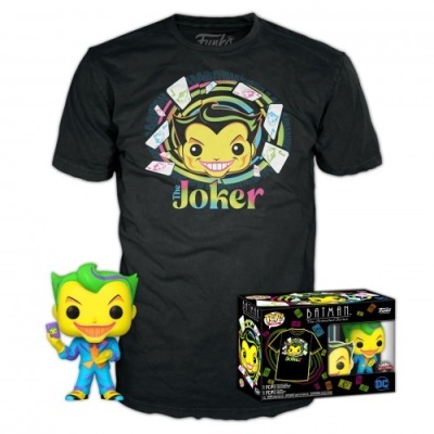 Funko POP! and Tee DC: Joker - Black Light - Exclusive - Size (L)