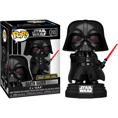 * PRÉ-RESERVA * Funko POP! Star Wars - Darth Vader with Sound & Lights #795