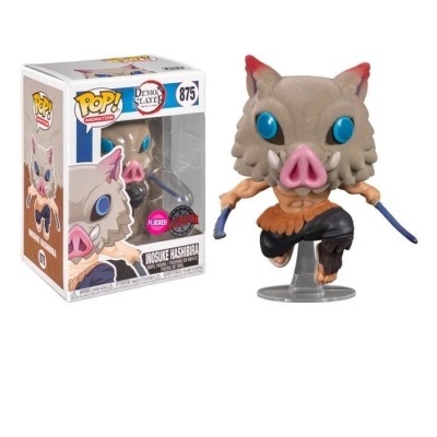 Funko POP! Animation: Demon Slayer Kimetsu no Yaiba - Inosuke Hashibira - Flocked - Exclusive - 875