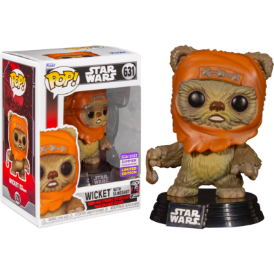 Funko POP! Star Wars: Return of the Jedi - Wicket with Slingshot - SDCC 2023 Exclusive - 631