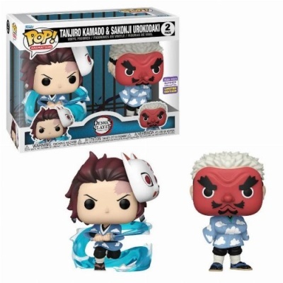 Funko POP! Animation: Demon Slayer - Kimetsu no Yaiba - Tanjiro Kamado & Sakonji Urokodaki - 2Pack - SDCC 2023 Exclusive