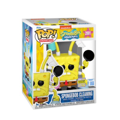 Funko POP! Premium: Spongebob SquarePants - Spongebob Cleaning #2001 (SDCC 2025 Exclusive)