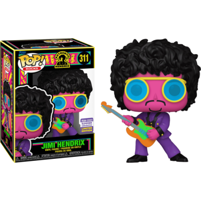 Funko POP! Rocks: Jimi Hendrix - Blacklight - 2023 SDCC Exclusive - 311