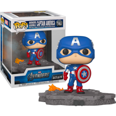 Funko POP! Marvel: AVENGERS - Captain America Assemble - Deluxe - Exclusive - 589
