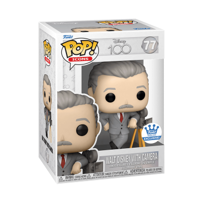 Funko Pop! Disney: 100th - Walt Disney with Camera - Funko Sticker Exclusive - 77