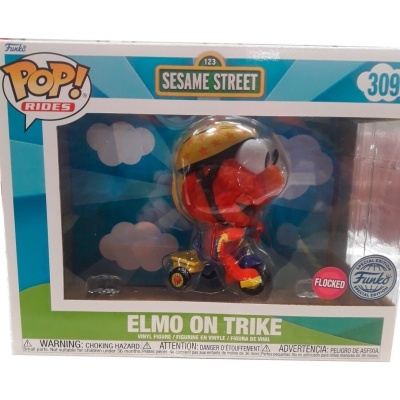 Funko POP! Ride Television: Sesame Street - Elmo on Trike - Flocked - Exclusive - 309