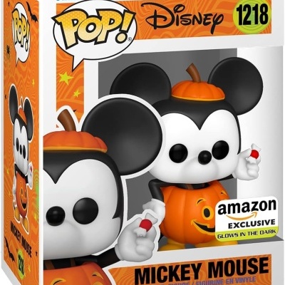 Funko Pop! Disney: Mickey Mouse Trick Or Treat - Glow In The Dark - Amazon Sticker Exclusive - 1218