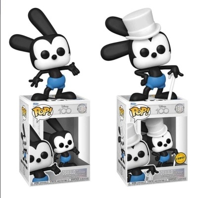 Funko POP! Disney: 100th Anniversary - Oswald the Lucky Rabbit - Common and Chase Bundle - 1315