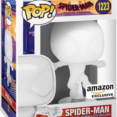 Funko POP! Marvel: Spider-Man Miles Morales (Transparent) - Amazon Sticker Exclusive - 1223