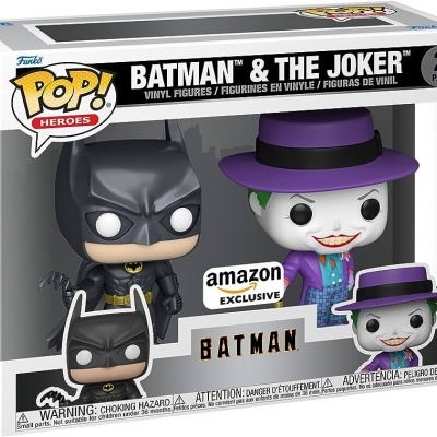 Funko POP! Heroes: Batman & The Joker - 2Pack - Amazon Sticker Exclusive