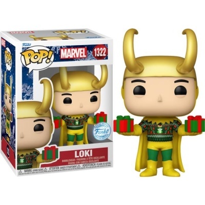 Funko POP! Marvel: Holiday - Loki with Sweater - Metallic - Exclusive - 1322