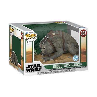 Funko POP! Star Wars: The Book of Boba Fett - Super Sized Jumbo - Grogu with Rancor - 587