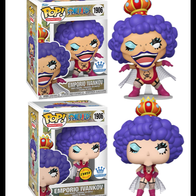 Funko POP! ONE PIECE EMPORIO IVANKOV - WITH HARDSTACK - FUNKO Exclusive CHASE BUNDLE #1906