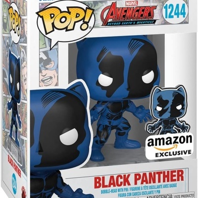Funko Pop! Marvel: Avengers - Beyond Earth’s Mightiest - Black Panther 60th Anniversary with Enamel Pin - Amazon Sticker Exclusive - 1244