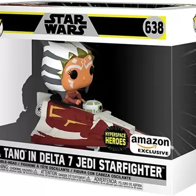 Funko Pop! Ride Super Deluxe: Star Wars - Ahsoka in Delta 7B - Amazon Sticker Exclusive - 638
