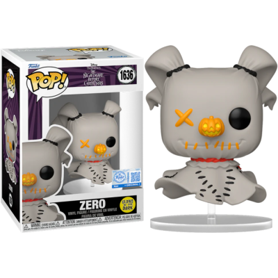 * PRÉ-RESERVA * Funko POP! The Nightmare Before Christmas - Zero (Patchwork) GITD EXCLUSIVE #1636