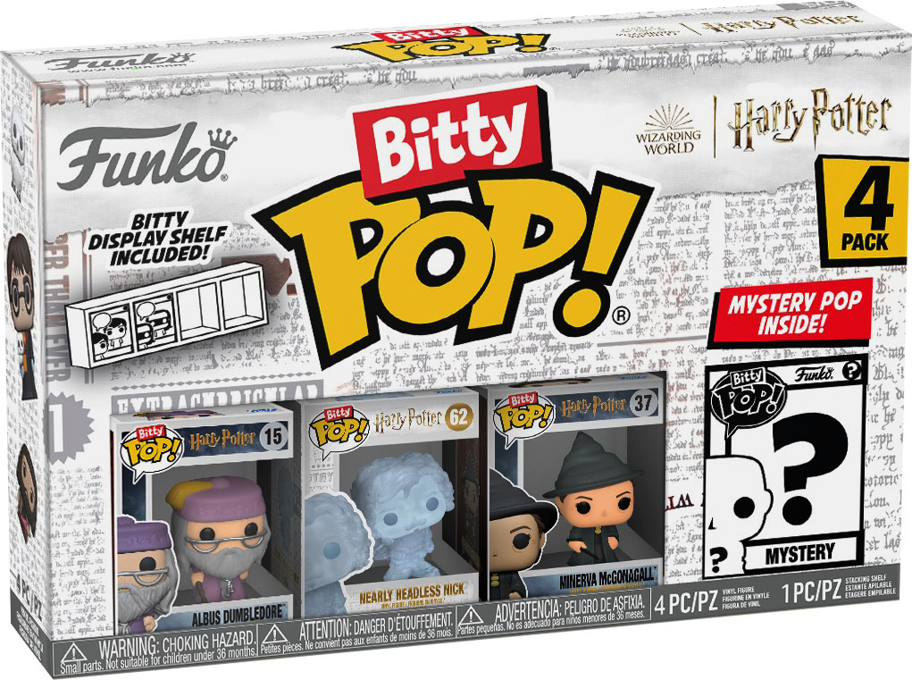 Embalagem Funko Bitty Pop! 4 figuras Harry Potter com uma misteriosa